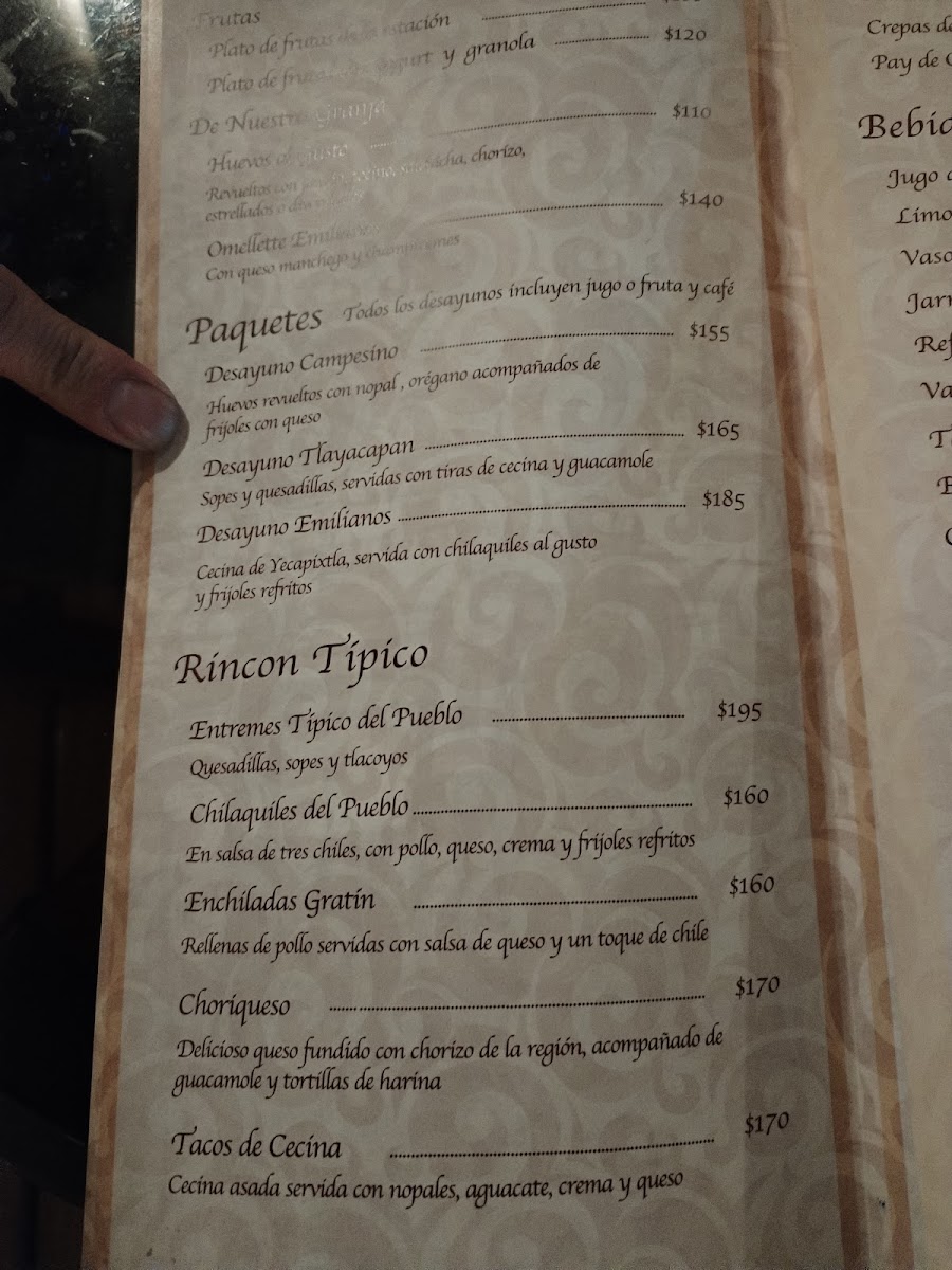 Restaurante Emilianos Menu - Image 1
