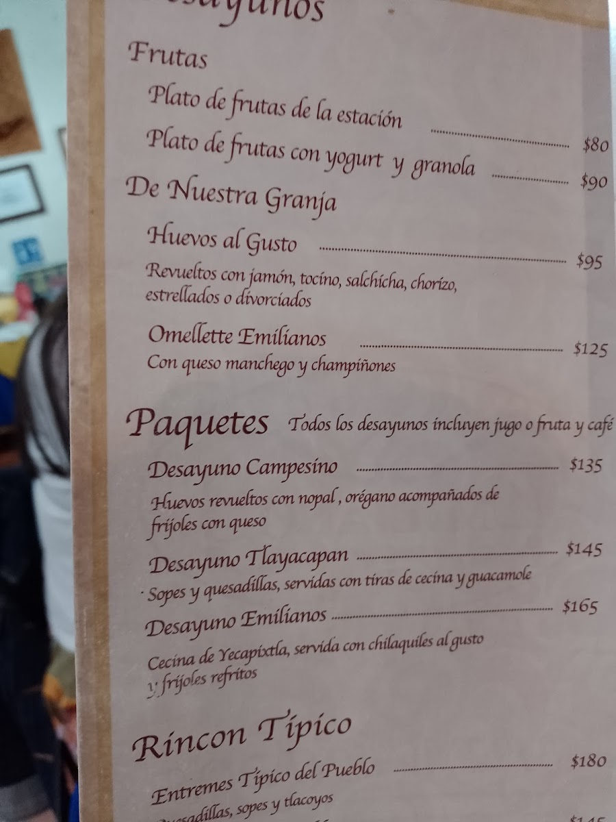 Restaurante Emilianos Menu - Image 2