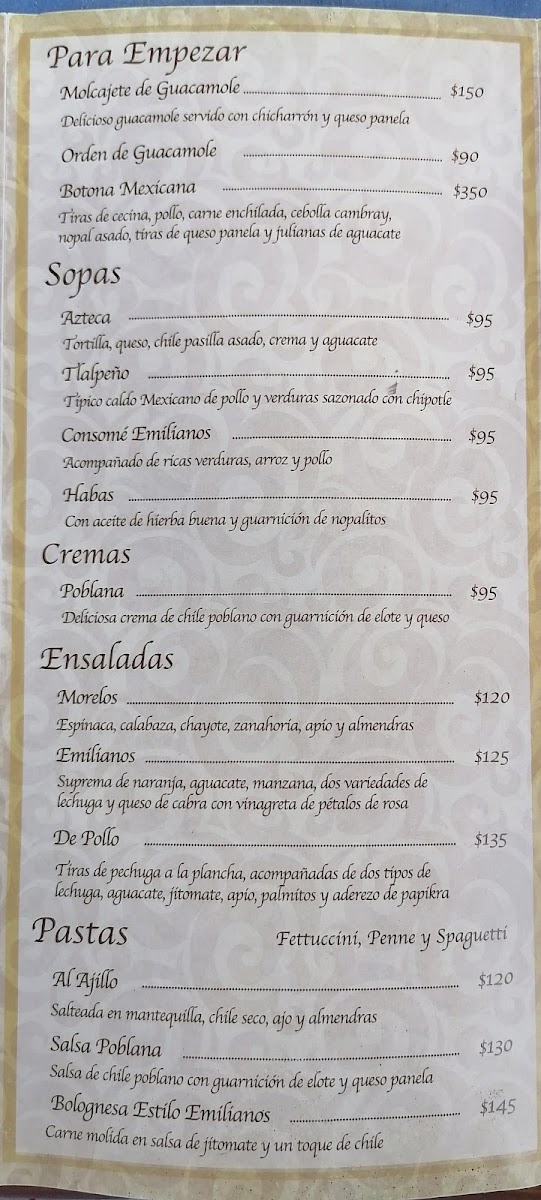 Restaurante Emilianos Menu - Image 6